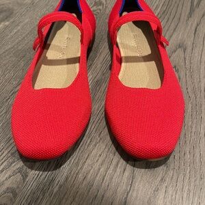 Rothy’s - The Square Mary Jane Lollipop Red flats